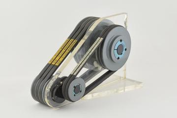 Demonstration unit showing the improved modern belt-drive