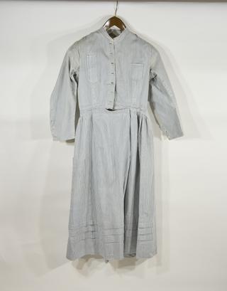 Blue and white cloth dress