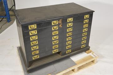 Sixteen drawer cabinet