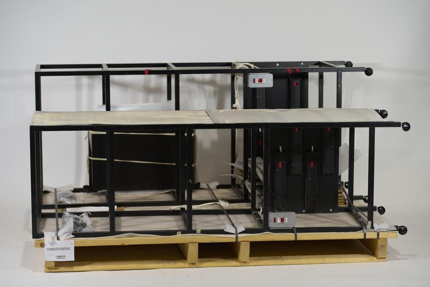 Three mobile interconnecting equipment racks