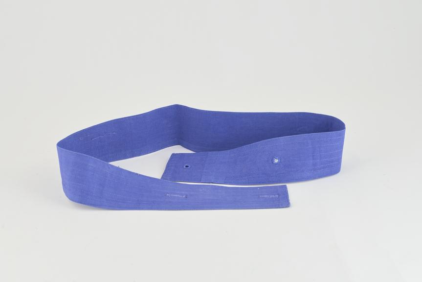Blue stitched cotton belt for a staff nurse