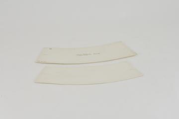 Pair of wide stiffened white linen cuffs
