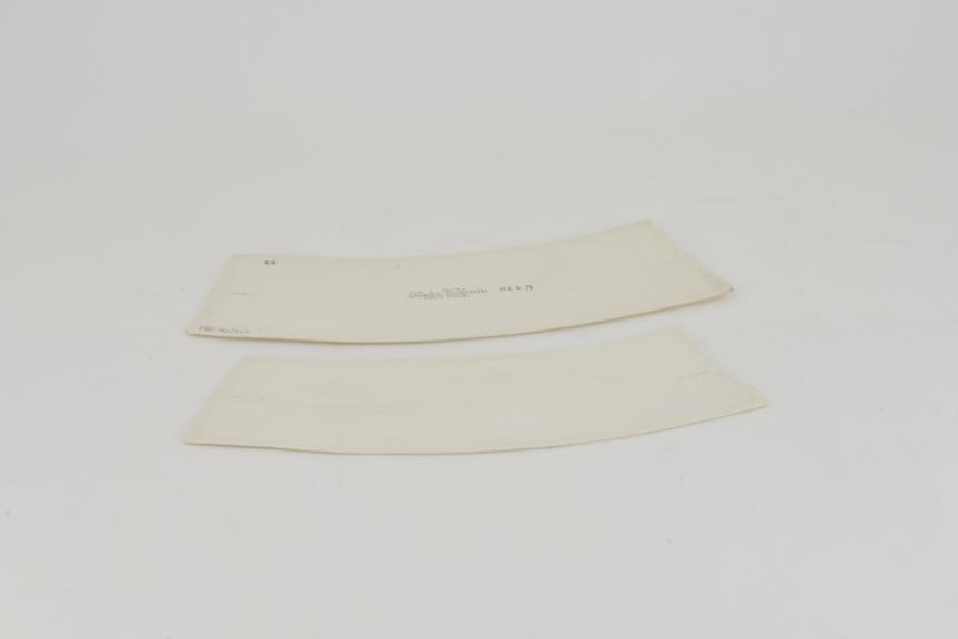 Pair of wide stiffened white linen cuffs