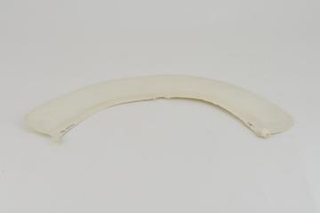 Stiffened white linen collar, rounded collar tip