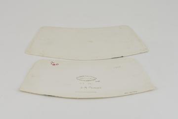 Pair of large white linen stiffened cuffs
