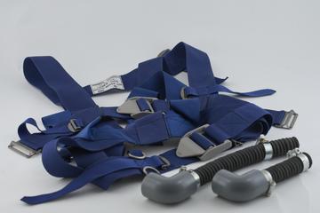 Harness for air ventilated suit