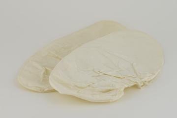 Pair of disposable paper overshoes