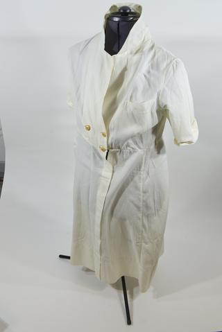 Midwife's white uniform dress