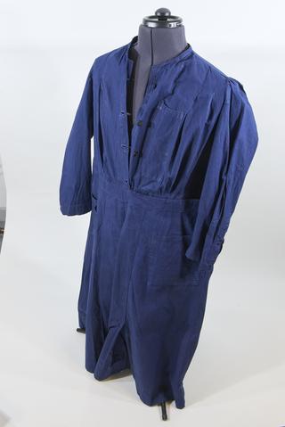 Nurses uniform dress, dark blue cotton