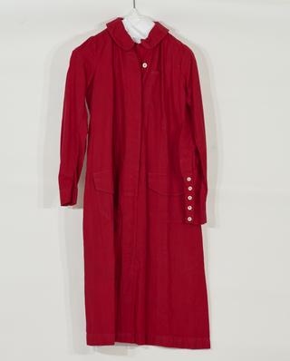 Nurses uniform dress in red cotton