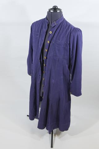 Midwife's uniform dress, dark blue cotton