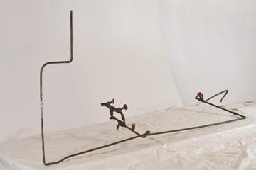 Jointed pipework for replica Newcomen engine