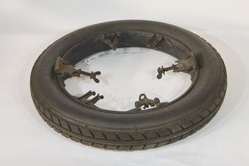 Spare wheel for 40-hp open-drive limousine by Crossley Motors