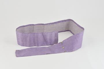 Striped lilac and white cotton belt