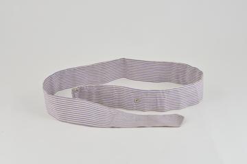 Striped lilac and white cotton belt