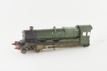 Model steam locomotive, 'O' gauge, unfinished, GWR `Castle'