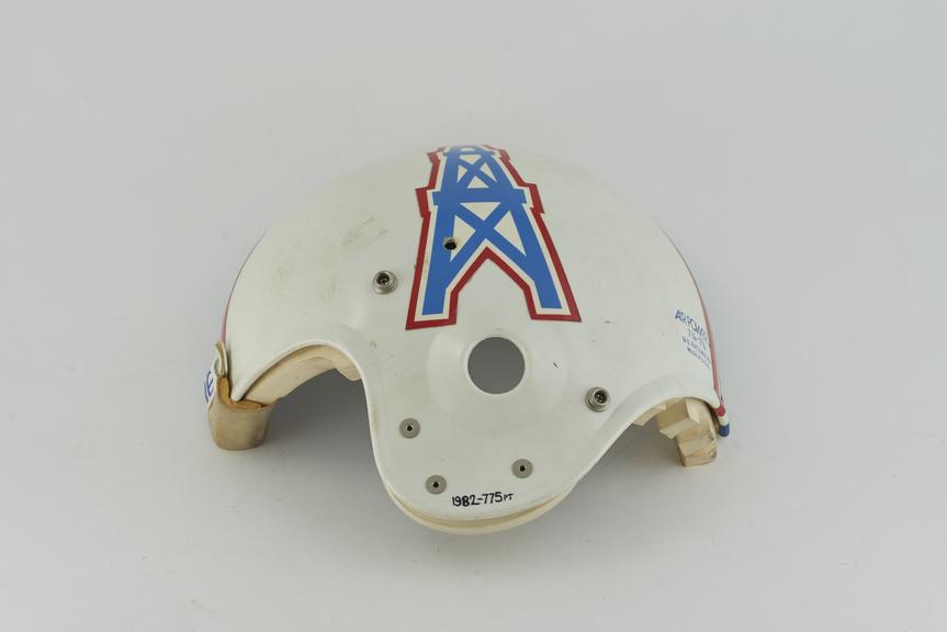 American football helmet (half-section piece) made by Uniroyal Limited