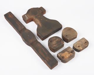 Headstock containing main gearing with three upright and three horizontal spindles
