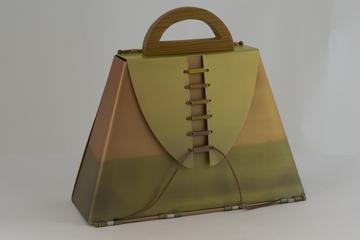 Dyed metal handbag by Pollyanna Beeley