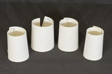 Stiffened White Linen Nurses' Cuffs.