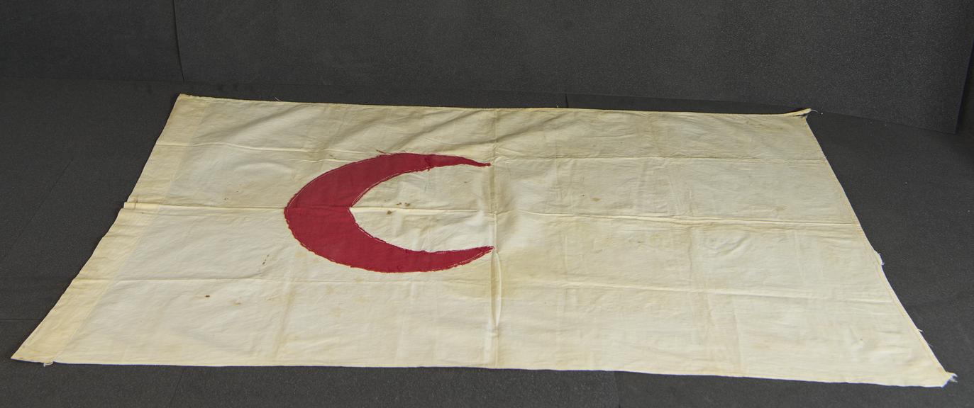 Rectangular white cotton flag