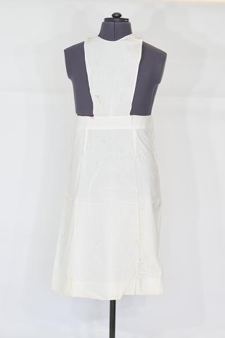 Cotton Nurse's Apron with Small Square Bib