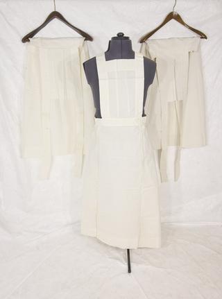 Three White Linen Aprons Worn in Training