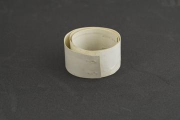 White stiffened linen belt