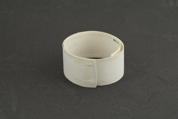 White stiffened linen belt with buttonholes