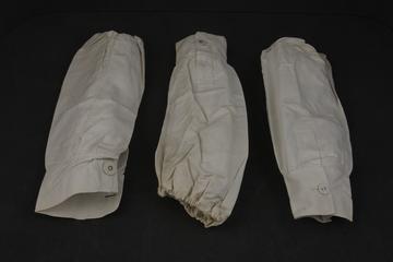 Three White Cotton Removable Sleeves.