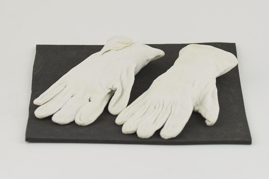 Pair of White Regulation Cotton Gloves.