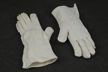 Gloves Worn by Nurse Bonnett to Receive Her 25 Years Service Badge.