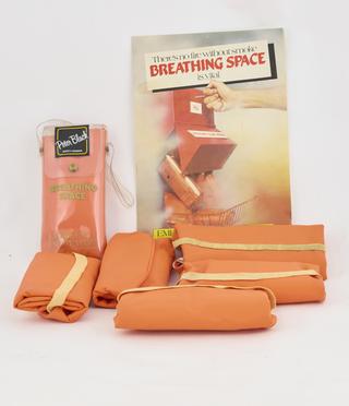 Emergency escape masks (6), 1 in original packet, 3 instruction sheets, 2 page leaflet