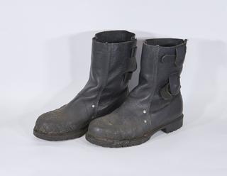 Pair of boots for blast furnace worker, 1981