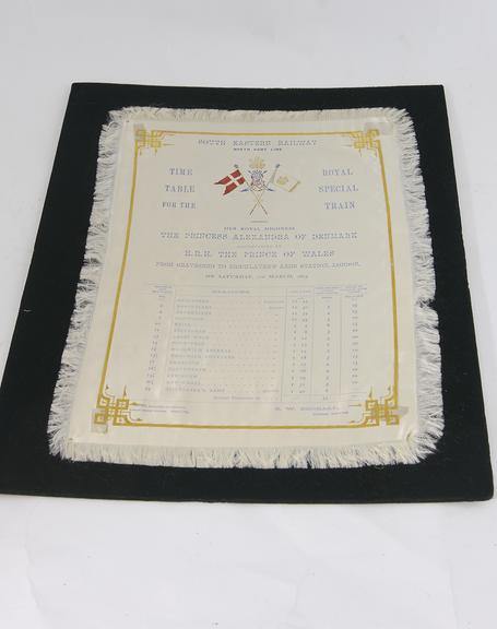 Silk timetable, South Eastern Railway