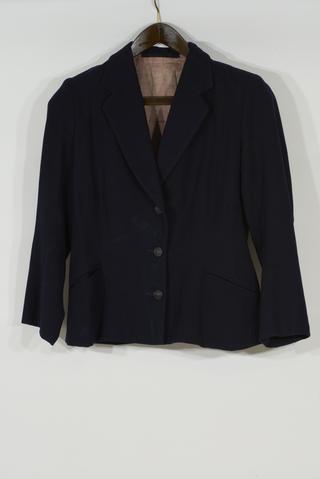 Queens Institute of Nursing dark blue wool suit coat