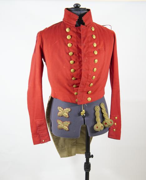 Dr W.H. Bell's medical officer's red velvet dress uniform jacket