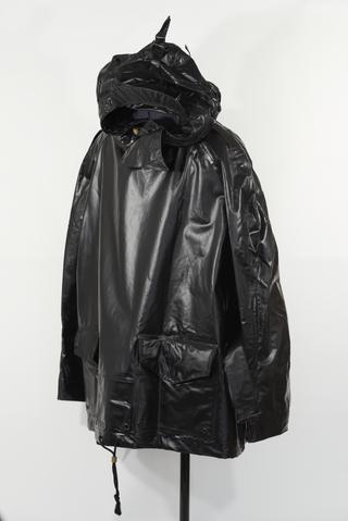 Royal Navy foulweather smock in black pvc