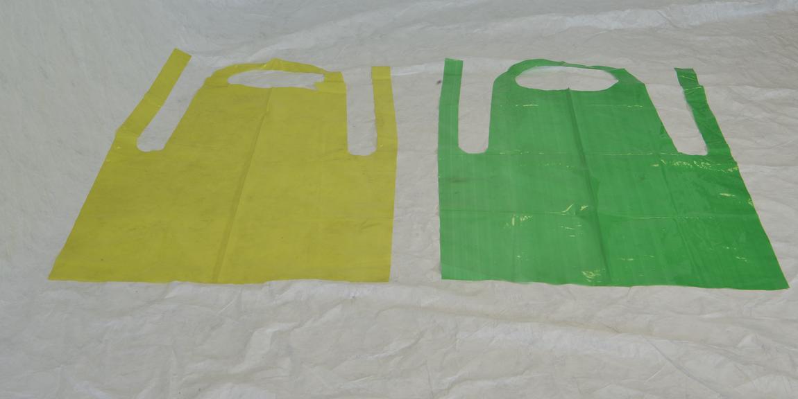 Two Disposable Polythene Luxapron Aprons