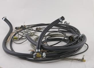 Six cables from the electronics cabinet