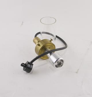 Electron gun assembly with attached cable and loose glass cylinder