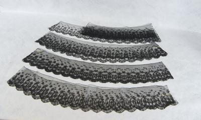 Black Chantilly border lace