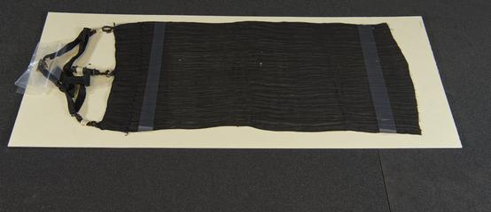 Black cloth yashmak with pewter(?) ornaments