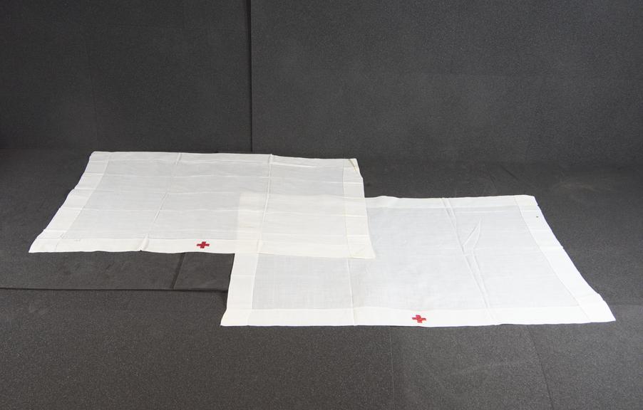 White square organdie lawn nurses' caps