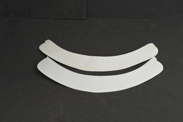 Two stiffened "Trubenised" white linen collars