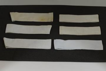 White cotton short sleeve band cuffs