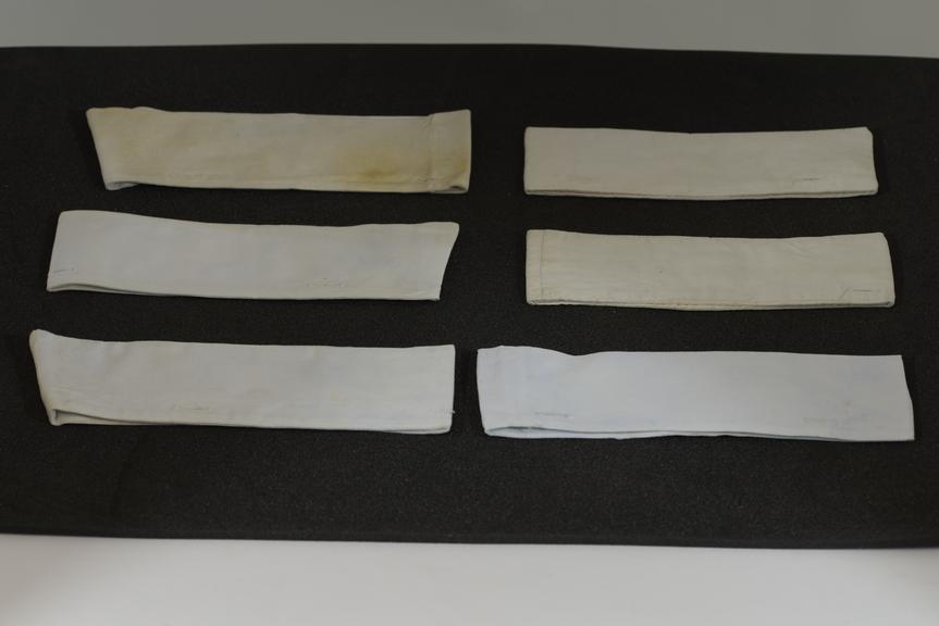 White cotton short sleeve band cuffs