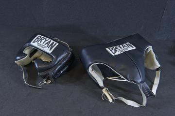 Boxer's Abdominal Protector and Headguard.