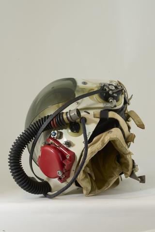Test flying partial pressure helmet