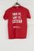Associated Society of Locomotive Engineers and Firemen (ASLEF) T shirt, red, with the slogan “See it. Say it. PICKET!”